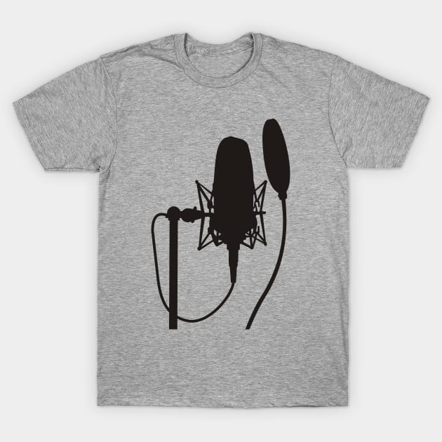 Studio Microphone Silhouette T-Shirt by sifis